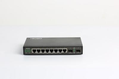 China 8 1000M PoE 2 1000M SFP 8 Port Fiber Optic Switch Easy Management for sale