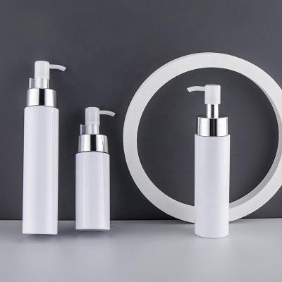 China 350ml cosmetic package square white plastic pump shape petg foaming bottle plastic bottle for skin care for sale