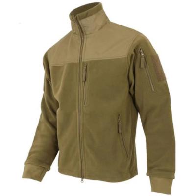 China Abrasion Reinforced Air Force Coyote Brown Fleece Jacket With Mesh Lining Military Garments for sale