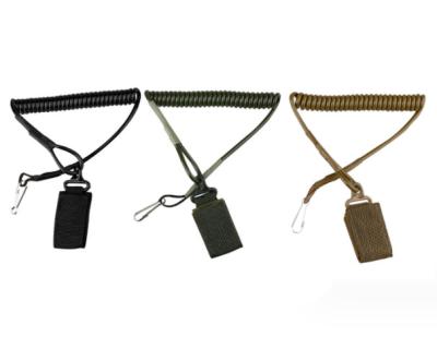 China Multi-Function Tactical Spring Gun Sling , Outdoor Training Safety Rope , Keychain Anti-Lost Cord For Military Enthusiasts for sale