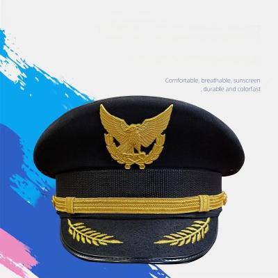 China Coustomized Cotton Blended Wide-brimmed Naval Aviation Pilot Hat for sale