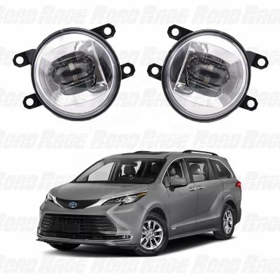 China Clear Led Fog Light Lamp Bumper Assembly With Wiring For Toyota Sienna 2021 2022 Sienna Led Fog Light 2022 for sale