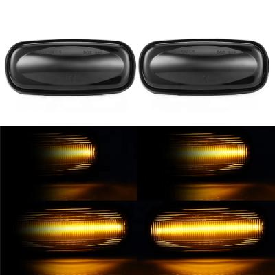 China PC+ABS+LED Marker Turn Signal Indicator Amber Light Side Glow For Land Rover Discovery 2 Freelander 1999 - 2004 1 for sale