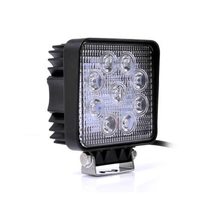 China 27w Off Road Square LED Work Light for Jeep SUV 4x4 Tractor Agriculture Machinery CTB-WL0027S for sale