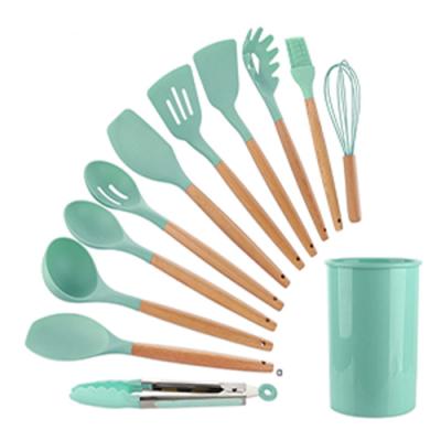 China 12 Pieces Silicone Kitchen Accessories Nylon Cooking Utensil Set Sustainable High Quality for sale