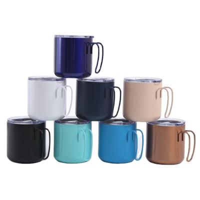 China Vacuum Sealed And Insulated Stainless Steel Tumbler Mug Coffee Double-Wall 12oz Viable Mug With Lid Handle Waterproof Mug for sale