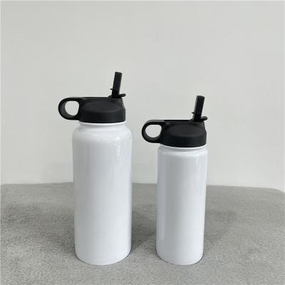 China Sustainable Sports 32oz Outdoor DIY blanks sublimation cated water bottle with straw lid for blank sublimation transfer for sale