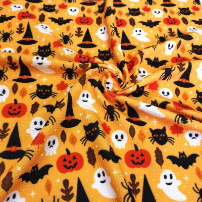 China Halloween Viable Bullet Printed Pattern Liverpool Textured Fabric 4 Way Stretch Spandex Knit Fabric By The Yard For Hair Bows for sale