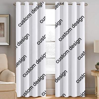 China Blackout Custom 3D Print Blackout Thermal Room Darkening Blackout Window Curtain Panels For Bedroom Living Kitchen for sale