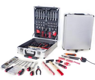 China 254pc Swiss Auto Repair Craft Tool Kit With Aluminum Trolley Case Tool Box Set Mechanic for sale