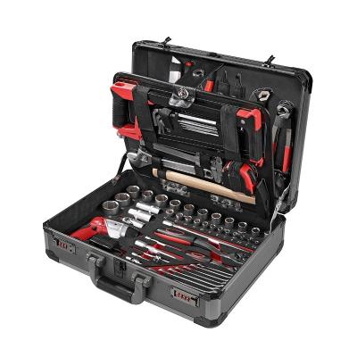 China 132pcs Household Auto Car Repair Tool Kit With Case /Cordless Portable Strong Aluminum Screwdriver Set/Tool Box Mechanic for sale