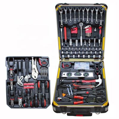 China 186pc Auto Swiss Aluminum Repair Craft Tool Kit Trolley Case Tool Box Set Mechanic for sale