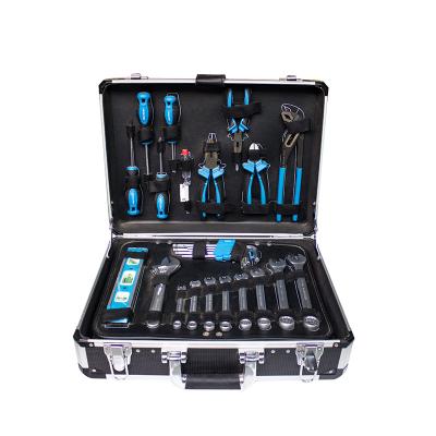 China 128pcs Household Tool Kit In Aluminum Case /CRV Good Quality / Mechanic Tool Box Set for sale