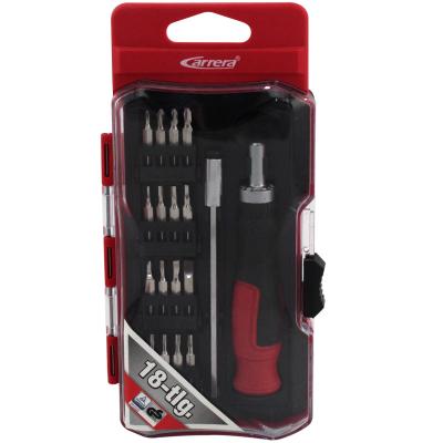 China Ratchet Handle 18pc Precision Screwdriver Bit Set for sale