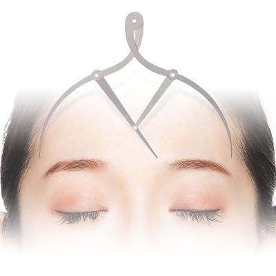 China Permanent Makeup Private Label Microblading Stainless Steel Tattoo Ratio Auxiliary Gold Eyebrow Meansuring Measuring Ruler for sale