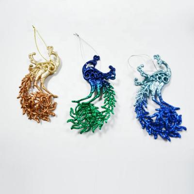 China 2021 New Products Home Gold , Green And Blue Plastic Phoenix Ornaments For Christmas Decorations for sale