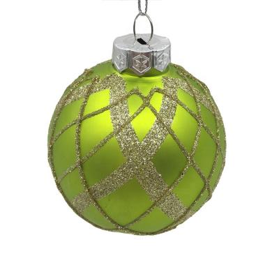 China Hand Paint 2021 New Products Dongguan 80mm Round Glass Ball For Christmas for sale