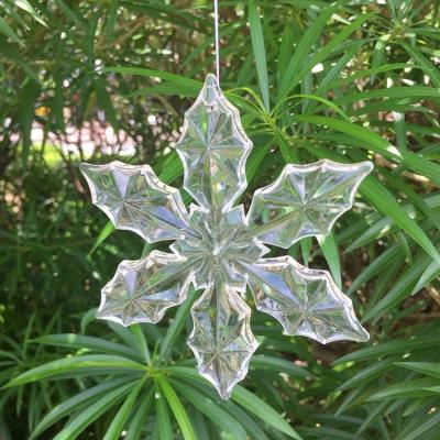 China Dongguan Wholesale 23.5cm Eco-friendly Clear Acrylic Plastic Christmas Snowflake for sale