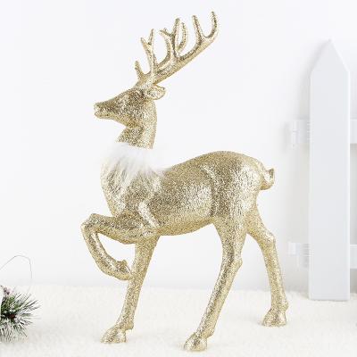 China Golden Dongguan Handmade Outdoor Plastic Christmas Decorative Deer for sale