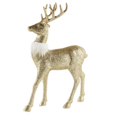 China Custom Size 31cm Handmade Handmade Shimmer Plastic Elk Powder Christmas Decorating Deer for sale