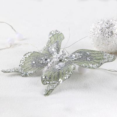 China Dongguan Handmade Christmas Tree Decoration Ornament Handmade Canvas Butterfly for sale