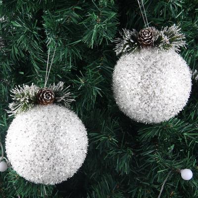 China Dongguan Handmade Christmas Tree Pine Needle Ball Christmas Tree Hanging Ball for sale