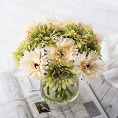 China Nordic New Fashion Artificial Flower For Office Home Decor Gerbera Bouquet Chrysanthemum Sunflower Silk Flowers Hot Selling for sale