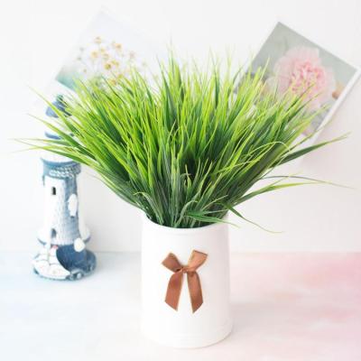 China Greenery Artificial Plastic Outdoor Plastic Shrubs Wheat Plants Simulation Decorative Green Grass for sale