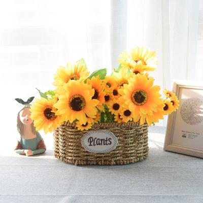 China Wholesale Plastic+silk factory handmade simulation flower sunflower wedding artificial flowers for decoration for sale