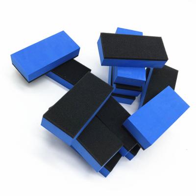 China Wholesale Eco-friendly Auto Washable And Reusable Car Double Side Applicator Sponge Detailing Coating Protection For Glass for sale