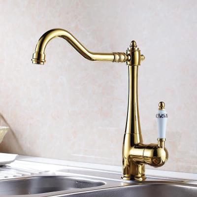 China Single Handle Kitchen Faucet Rotation Kitchen Faucet Single Handle Mixer Taps Electric Brass Basin Faucet 360 for sale