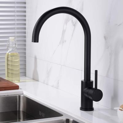 China Thermostatic Stainless Steel Kitchen Faucet Black Spray Paint Kitchen Sink Faucet Cold and Hot Water Mixer Para de torneira cozinha for sale