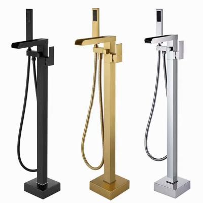 China Without Slide Bar Bathtub Faucet Luxury High Quality Free Standing Bath Faucet for sale