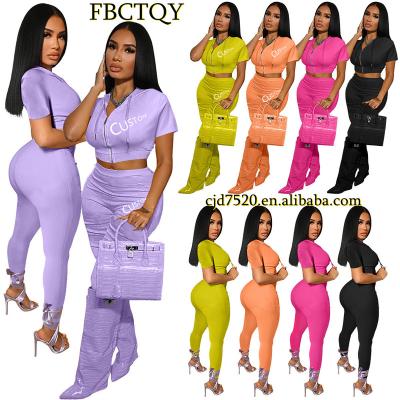 China Breathable Winter Clothes For Women Fashion Solid Casual Pants And Top Set Long Joggers 2 Pieces Set Women for sale