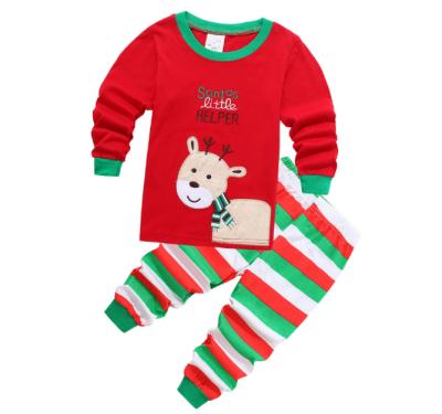 China Santa Christmas Pattern Kids Sleep Soft Wear Of Breathable Pure Cotton Fabric for sale