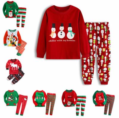 China Breathable Christmas Pattern Cotton Kids Pajamas for sale