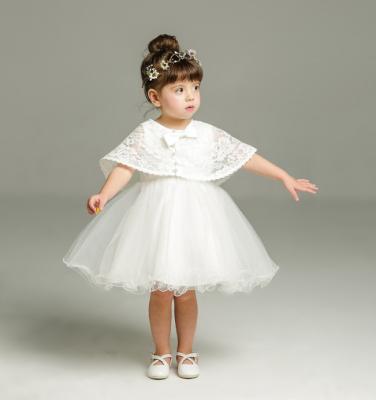 China Breathable Graceful Princess Design Babies Flower Dress Dress With Cape for sale