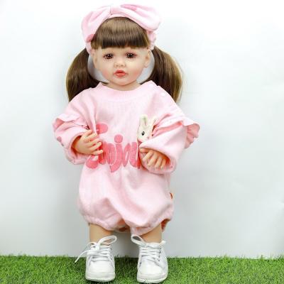 China High Simulation Factory Wholesale Full Body Silicone Realistic Reborn Baby Dolls Cheap Toys Gift with Clothes Feeding Bottle Pacifier for sale