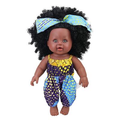 China Changeable Clothing Handmade Craftwork Custom Exploding Hair Black Baby Dolls Manufacturer for Girl with Gift Box for sale