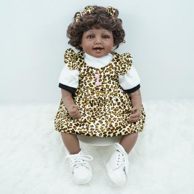 China Changing Cloth Moveable Limbs Reborn Doll Kits Girl Black Kid Newborn Baby Dolls with Afro Hair for Toddler Daily Play for sale