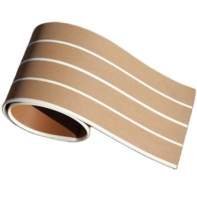 China Modern Synthetic Teak PVC Boat Decking for sale