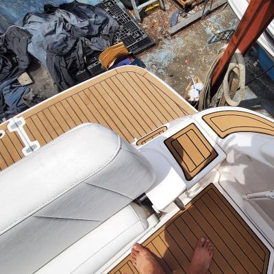 China Syteak Modern Professional Synthetic Teak PVC Boat Decking In Roll for sale