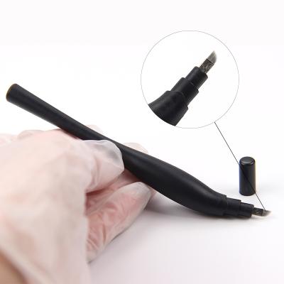 China Disposable Tattoo Pen Permanent Makeup Needles Blades Manual Eyebrow Permanent Makeup Needle Microblading Eyebrow for sale