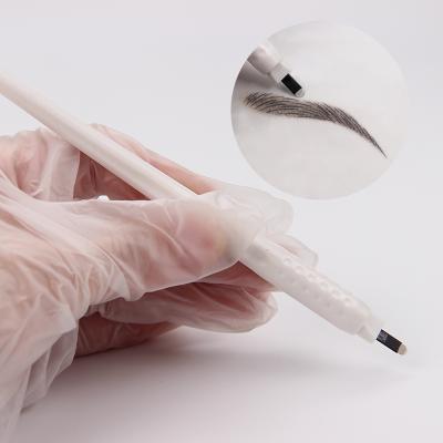 China Disposable Microblading Permanent Needle Pen With Needle Permanent Makeup Eyebrow Makeup Manual 18 U Blades for sale