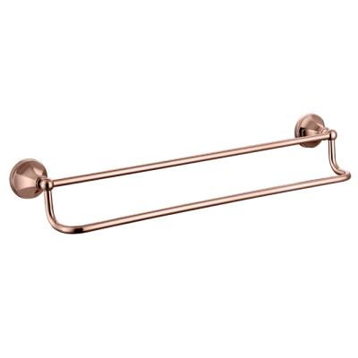 China Modern Luxury Traditional Bathroom Brass Towel Racks Hanging Wall Mounted Kitchen Towel Rack Double Holder for sale