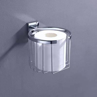 China Durable Convenient Bathroom Tissue Roll Holder Wall Mount Paper Tissue Roll Reservation Organizer Toilet Paper Basket for sale