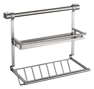 China Fashion Wholesale Chrome Stainless Steel Shelf Rack Wall Kitchen Ware Hardware for sale