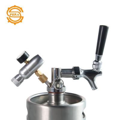 China Modern G 3/8 Chrome Plated Brass Beer Beverage Dispenser Faucet Tap Spit With 35 Mm Leg And Handle for sale