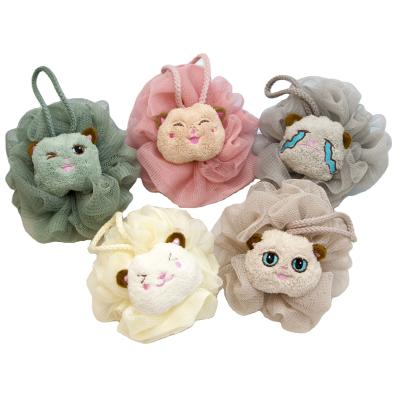 China EXFOLIATE Baby Coral Body Shower Sponge Cat Shape Cloth Soft Colorful Bath Sponge Cleaning Sponges Chew for sale