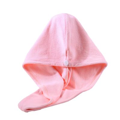 China Microfiber Dry Hair Turban Environmental Friendly Quick Dry Wrap Towel Strong Absorbent Shower Hats For Women for sale